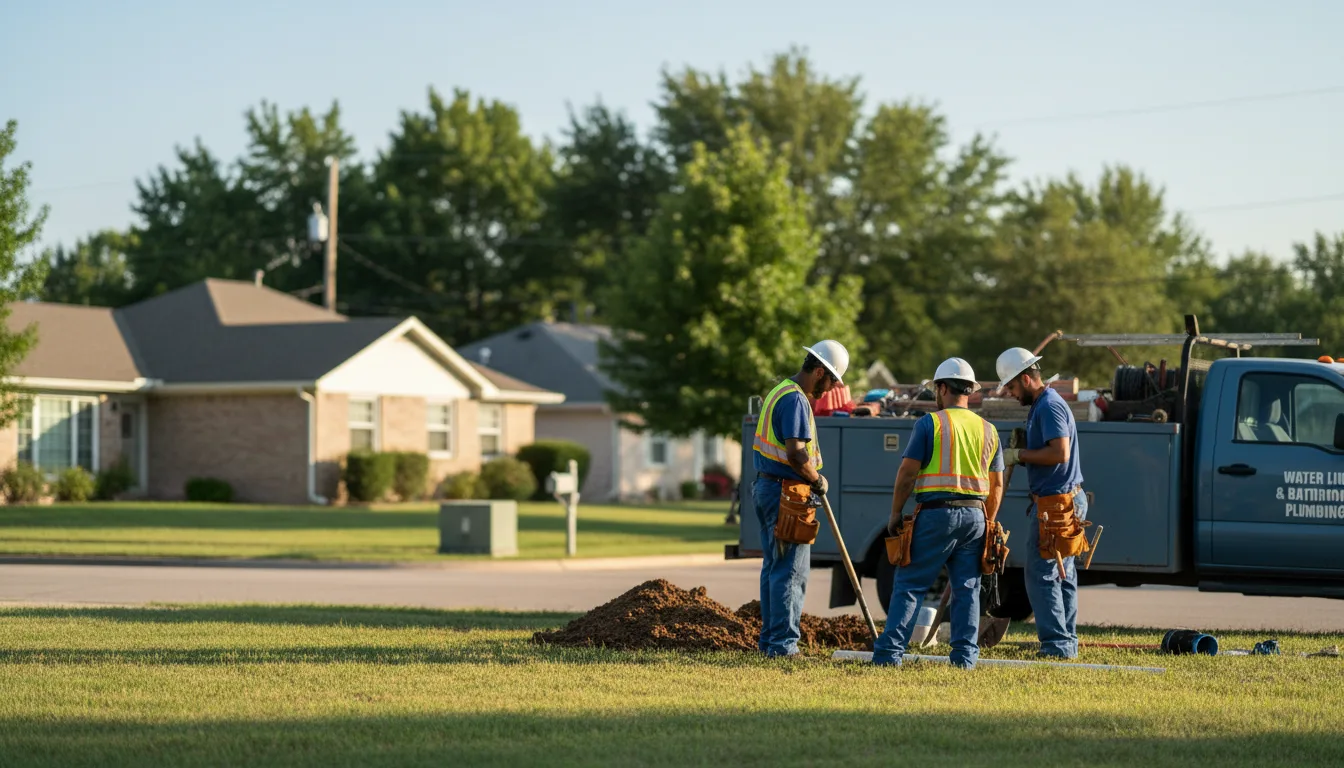 Residential water line and bathroom plumbing service in Brownsville, TN